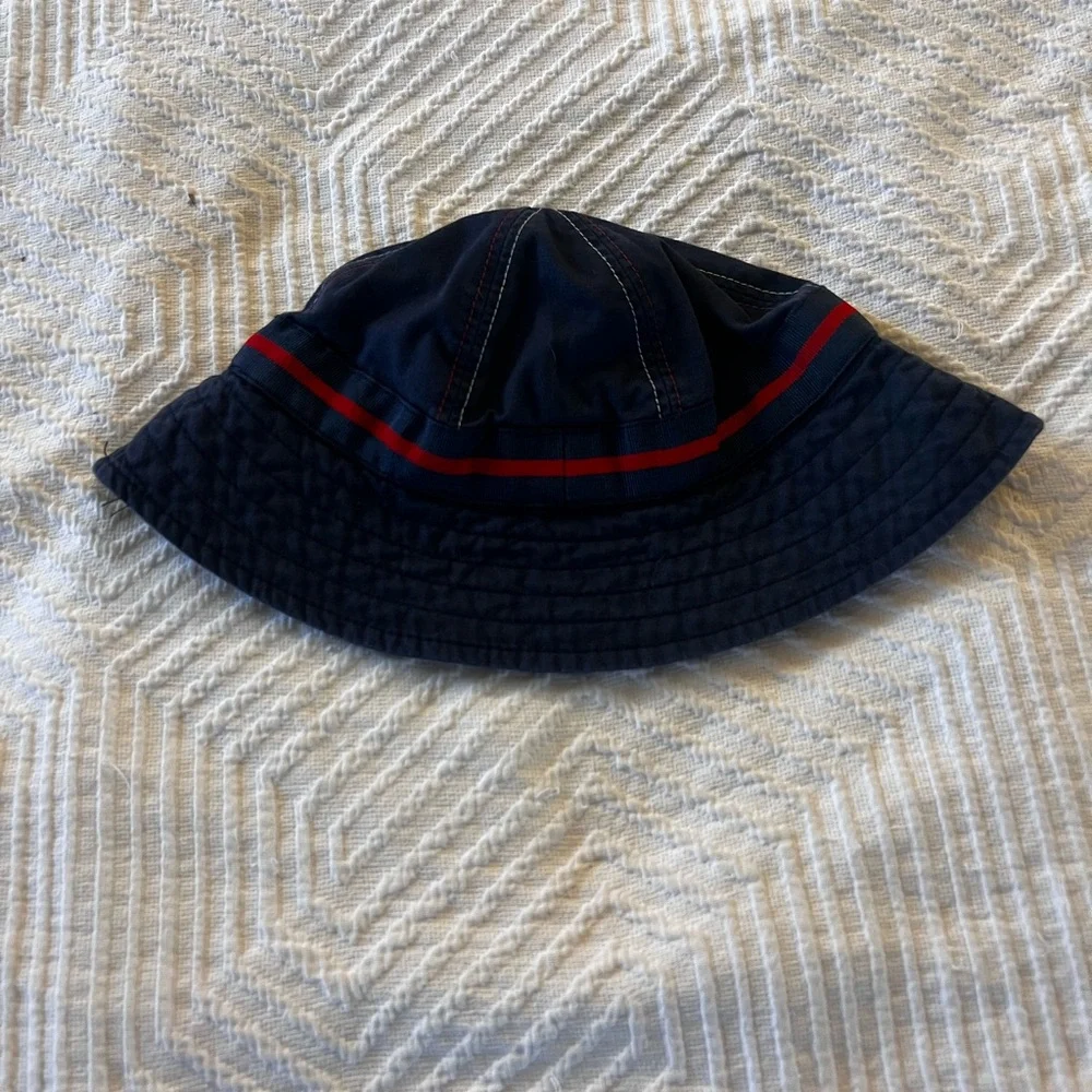 Navy‎ Blue Kids Bucket Hat with Octopus Design